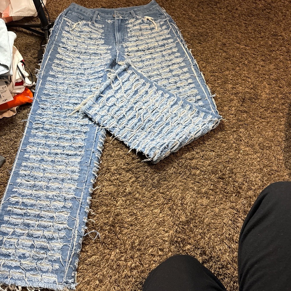 Distressed Blue Women Jeans
